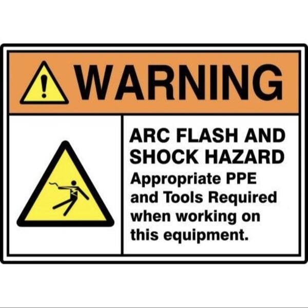 Accuform ANSI ISO WARNING SAFETY SIGN ARC MELC369VA MELC369VA - main